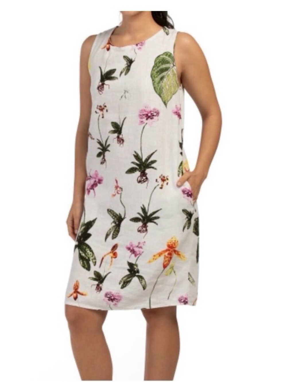 Joie Linen Blend Floral Sheath Dress Size L
